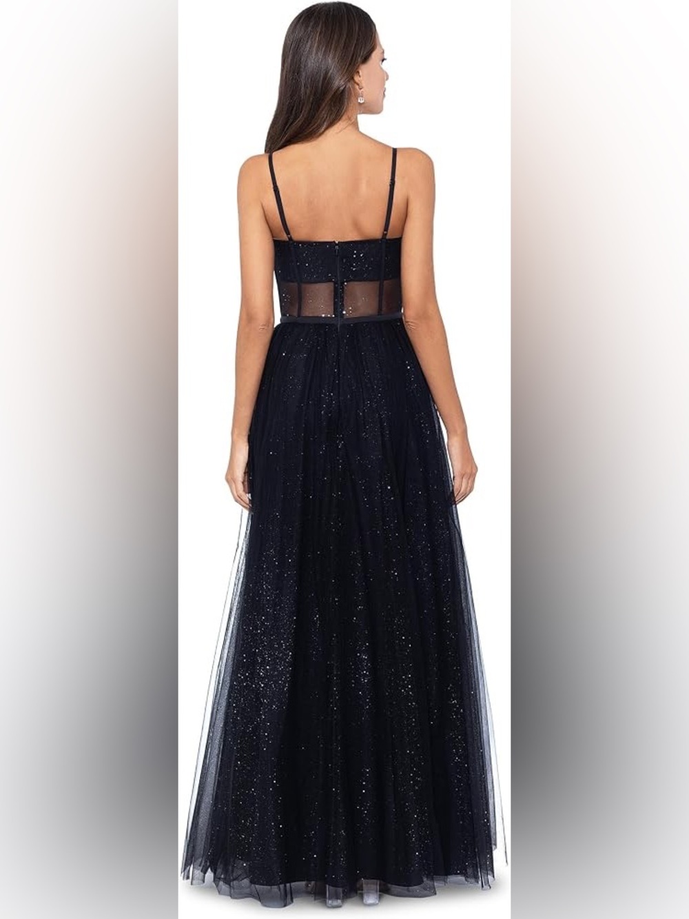 Betsy Adam Sparkle Tulle Gown - Picture 8 of 15